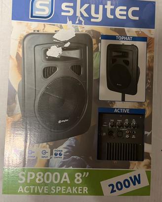 Coppia casse attive Skytec sp800 A 200 Watt.