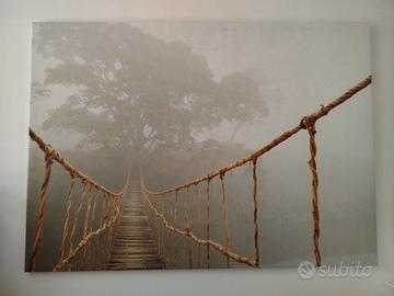 quadro tela ikea Canvas ponte foresta