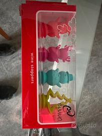 Wine stoppers - set di 4 tappi in silicone