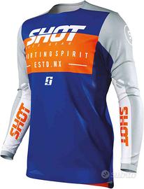 SHOT Maglia da cross SPIRIT NAVY Bianco/Blu/Aranci