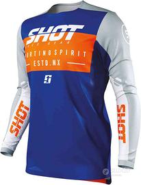 SHOT Maglia da cross SPIRIT NAVY Bianco/Blu/Aranci