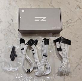 Ezdiy-Fab Cavi in tessuto bianco 24/8/16 pin