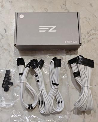 Ezdiy-Fab Cavi in tessuto bianco 24/8/16 pin