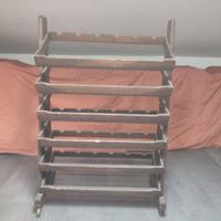 Scaffale portabottiglie in legno
