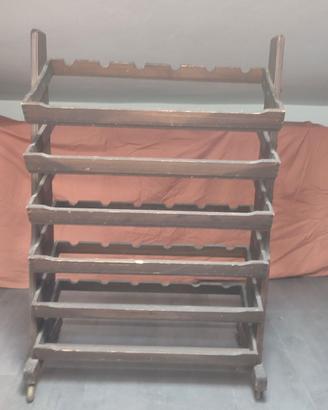 Scaffale portabottiglie in legno