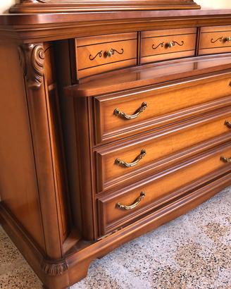 Cassettiera camera da letto in legno, vintage