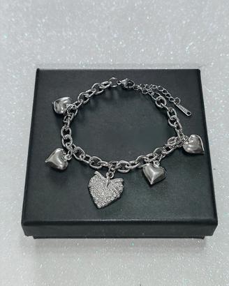 Bracciale Acciaio con Charm Colore Argento 
