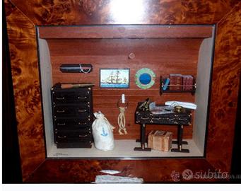 Dipinto che ritrae la cabina di un capitano