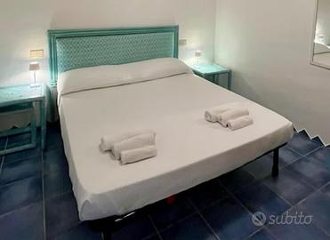 Testiera letto azzurra