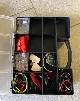 Lotto connettori, morsetti RJ11/RJ45, sdoppiatori