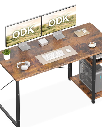 Scrivania ufficio con libreria in legno 120x48cm