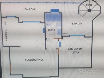 Capannelle bilocale con terrazzo