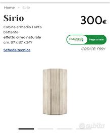 Cabina Armadio Mondo Convenienza Sirio Olmo Natura