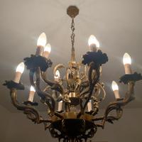 lampadario in bronzo