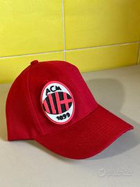 Berretto scudetto calcio Milan rosso