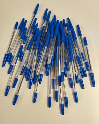 penne a sfera blu 50 pezzi 