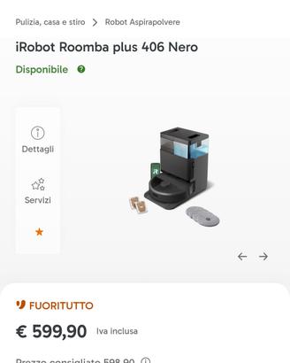 iRobot  Roomba plus 406 nero