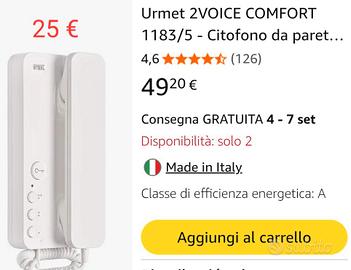 Citofono URMET 1183/5