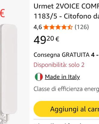 Citofono URMET 1183/5