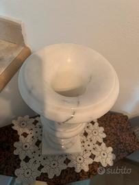 vaso  calice marmo  di carrara