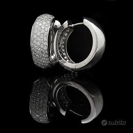 ORECCHINI A CERCHIO IN ORO 18KT BRILLANTI 1.94 CT