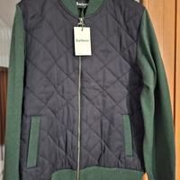 Cardigan / giacca Barbour in lana verde e inserto 