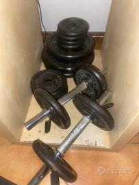 Manubri + dischi + panca piana