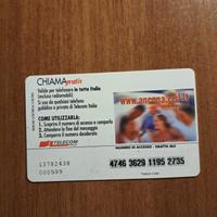 Scheda telefonica a bassa tiratura.