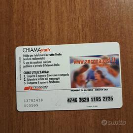 Scheda telefonica a bassa tiratura.