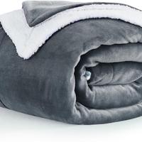 Coperta Plaid in Pile e Sherpa (130x150cm)