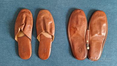Pantofole da viaggio marroni in pelle Adpel tg. 43