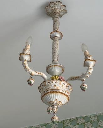 lampadario vintage in stile rococò