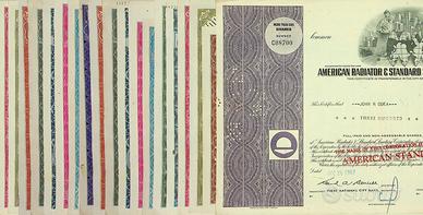 Lotto di 16 certificati azionari USA 1937-1988