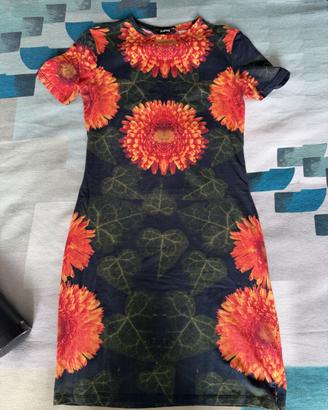 Desigual Alma abito mini floreale slim XS
