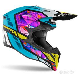 CASCO Airoh Cross Enduro WRAAP Diamond Lucido