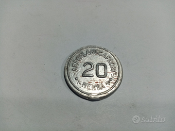 Gettone 20 CENT Mensa Aeroplani Caproni