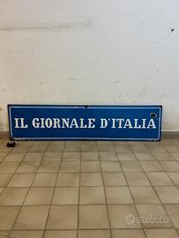Insegna targa smaltata -Il giornale d’Italia-.