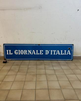 Insegna targa smaltata -Il giornale d’Italia-.