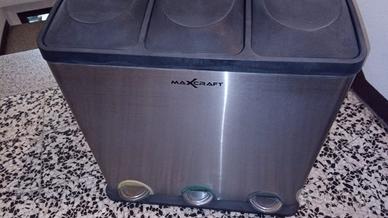 Pattumiera porta rifiuti maxcraft 3 scomparti