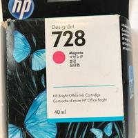 CARTUCCE HP 728 MAGENTA F9J62A e CIANO F9J63A Desi