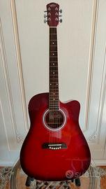 Chitarra elettroacustica Washburn + custodia Thom