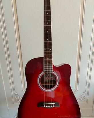 Chitarra elettroacustica Washburn + custodia Thom