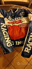 Giacca in pelle vintage Honda CBR XL