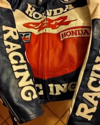 Giacca in pelle vintage Honda CBR XL