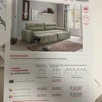 Divano letto megan tre posti cm275x96