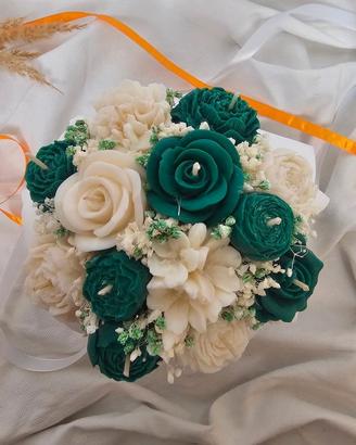 Bouquet di Candele Artistiche in Cera di Soia 