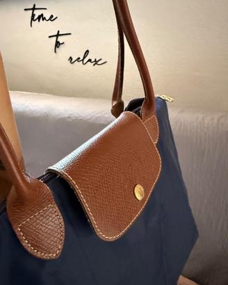 Borsa Longchamp originale color blu scuro