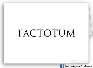 FACTOTUM DONNA per AGRITURISMO o AZIENDE PMI