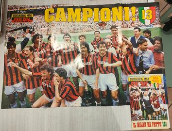 Rivista Milan 13° Scudetto + Poster Gigante