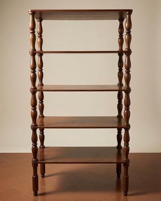 Elegante etagère in legno massello a 5 ripiani
